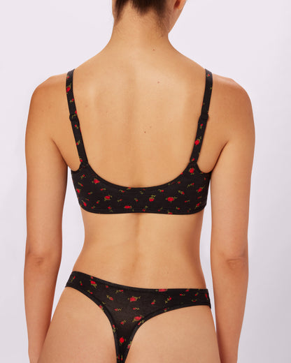 Betsey Johnson Vintage Soft Scoop Bralette | New:Cotton (Rosebud)