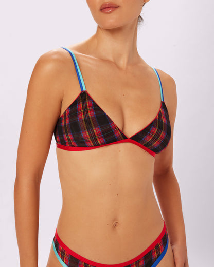 Betsey Johnson Cross-Back Triangle Bralette | Silky Mesh (Betsey)