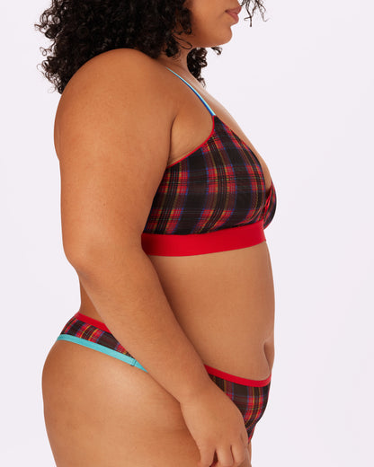 Betsey Johnson Cross-Back Triangle Bralette | Silky Mesh (Betsey)