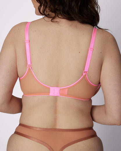 Sheer Comfort Triangle Bra | Silky Mesh | Archive (Champagne Fizz)