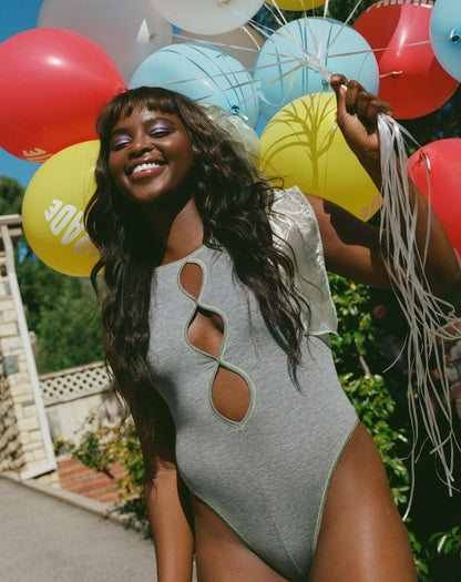 Cut-Out Comfort Bodysuit | New:Cotton (Thunder Pop)
