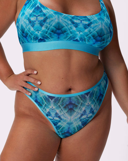 High Cut Thong | Silky Mesh (Kaleidoscope)