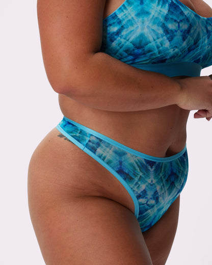 High Cut Thong | Silky Mesh (Kaleidoscope)
