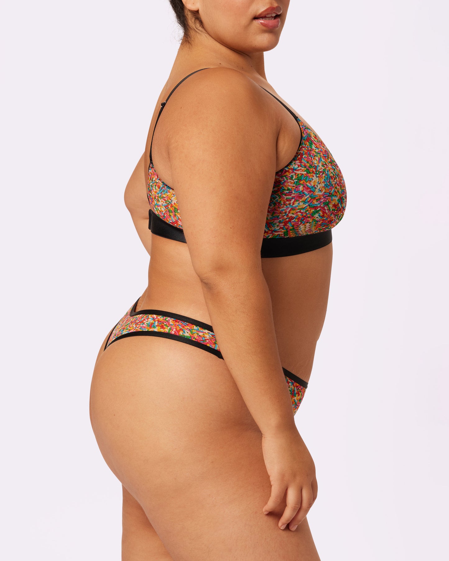 Mid-Rise Thong | Silky Mesh | Archive (Sprinkles)