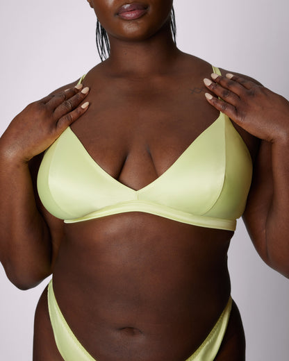 Luminous Glow Triangle Bralette | Glow Satin | Archive (Firefly)