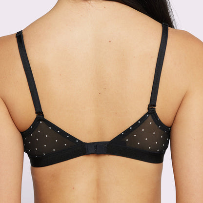 Triangle Bralette | Silky Mesh | Archive (Eightball Dots)