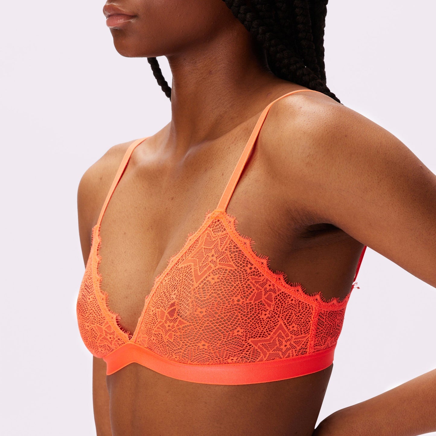 Triangle Bralette | Silky Lace | Archive (Hot Lava Lace)