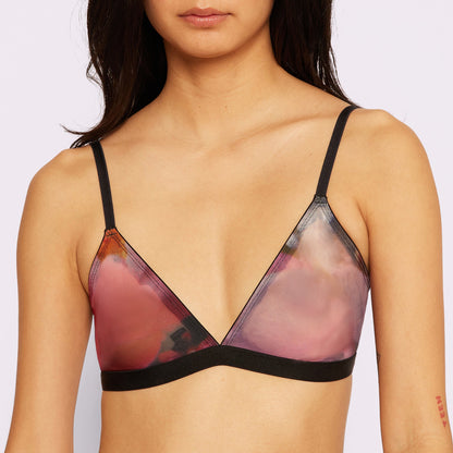 Triangle Bralette | Silky Mesh | Archive (Techno Bloom)