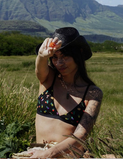 Triangle Bralette | Silky Mesh (Eightball)