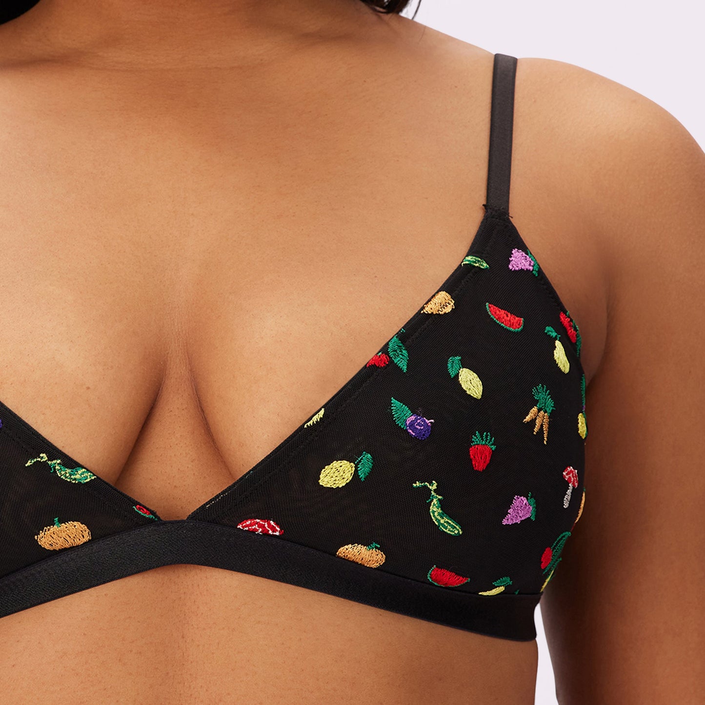 Triangle Bralette | Silky Mesh (Eightball)