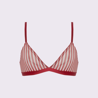 Triangle Bralette | Silky Mesh | Archive (Red Velvet Tightrope)