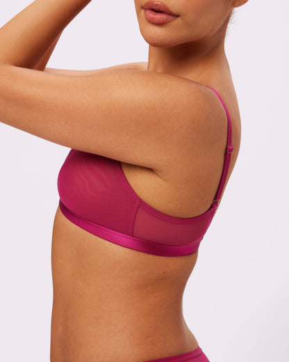 Triangle Bralette | Silky Mesh | Archive (Maraschino)