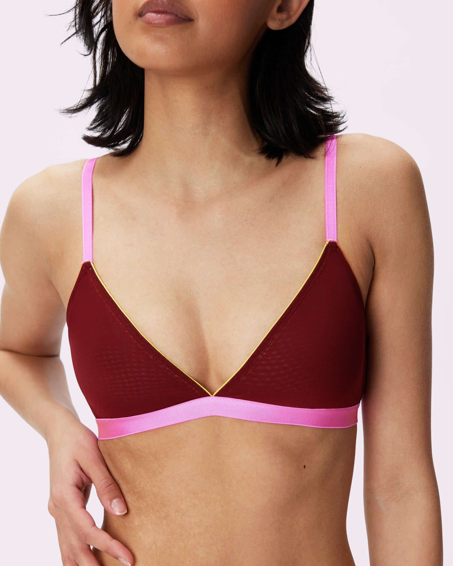 Triangle Bralette | Silky Mesh (Shockwave)