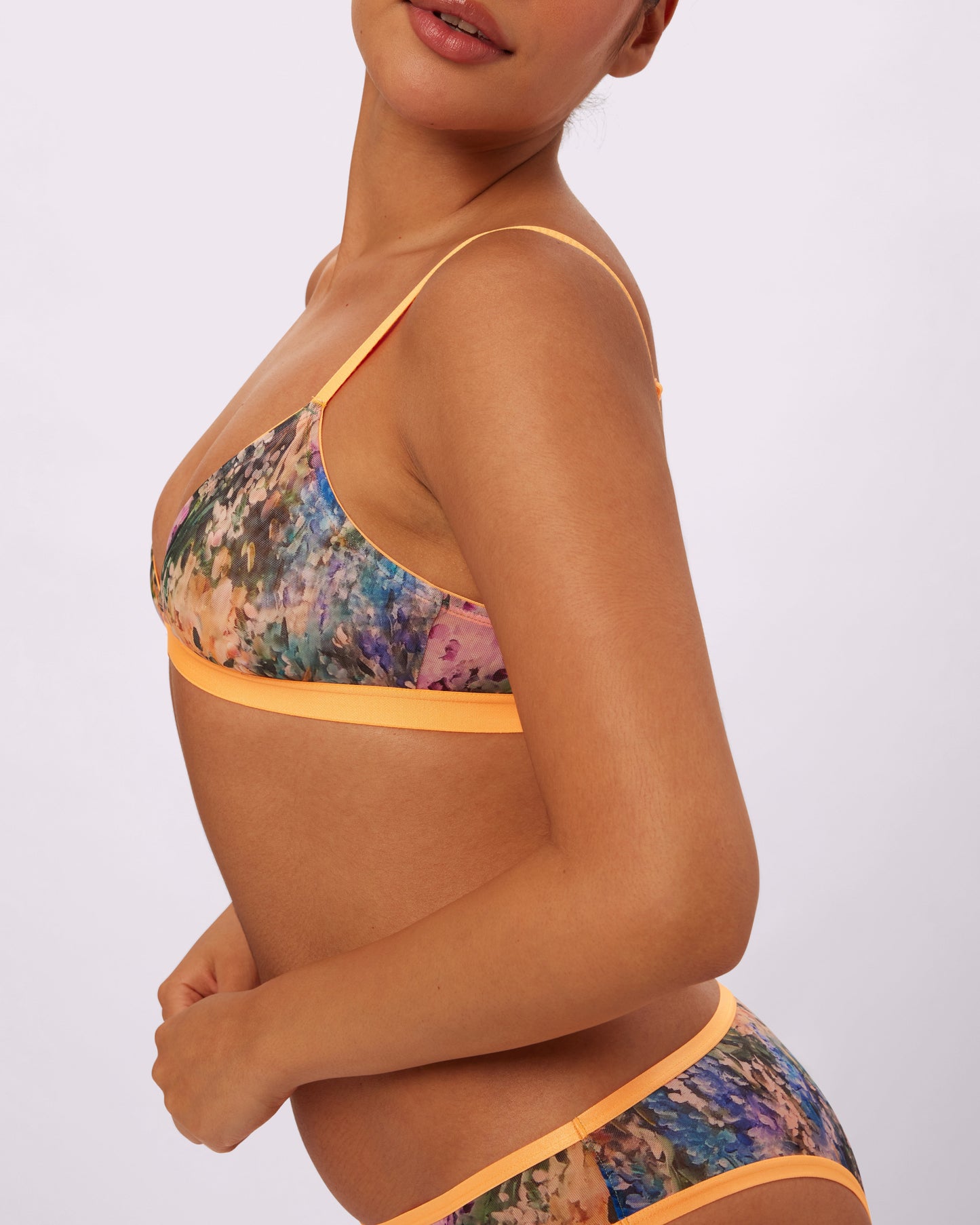Triangle Bralette | Silky Mesh | Archive (Watercolor)
