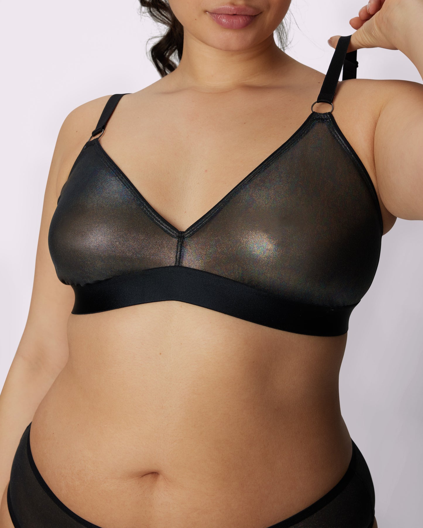Triangle Bralette Hardware | Silky Mesh | Archive (Glitterbomb)