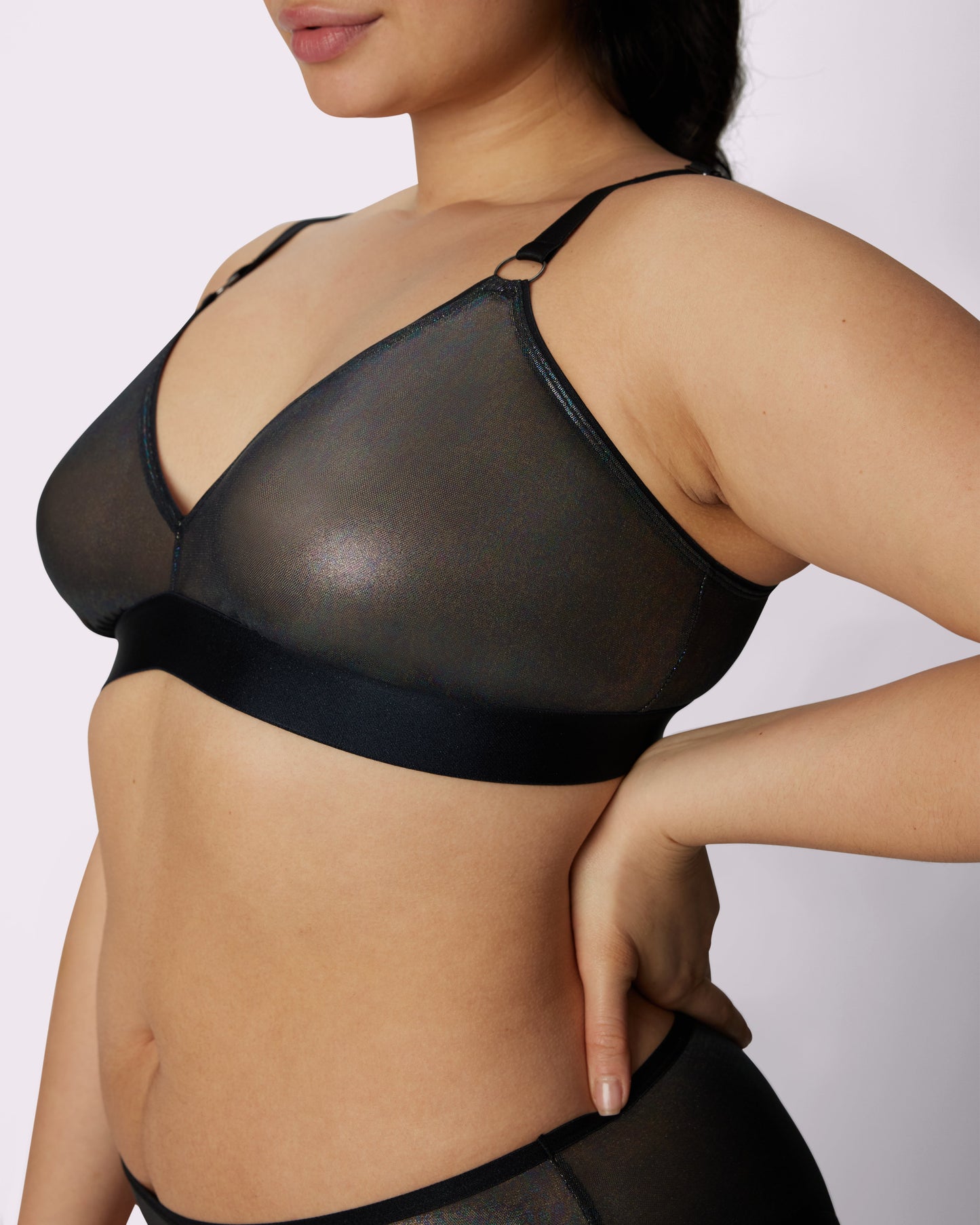 Triangle Bralette Hardware | Silky Mesh | Archive (Glitterbomb)