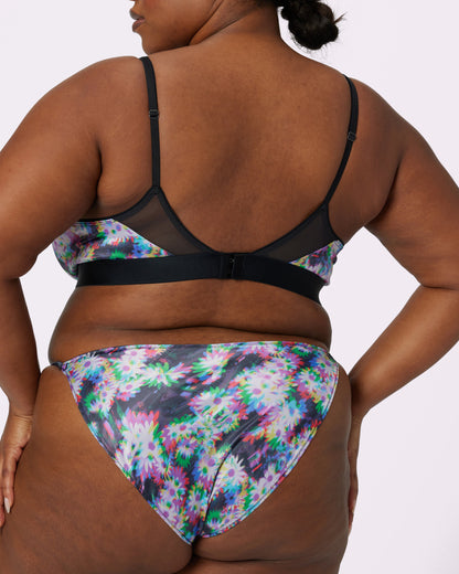 Sheer Radiance Triangle Bralette | Glow Satin (Technobloom)