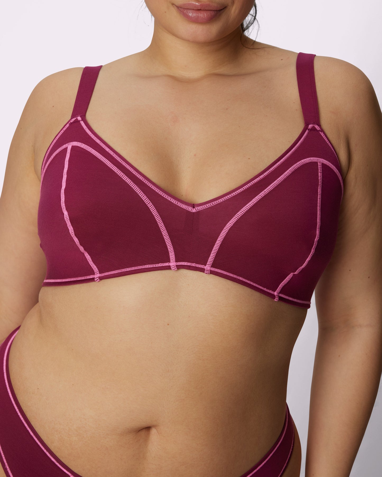 Vintage Soft Triangle Bralette | New:Cotton | Archive (Lambrusco Pop)