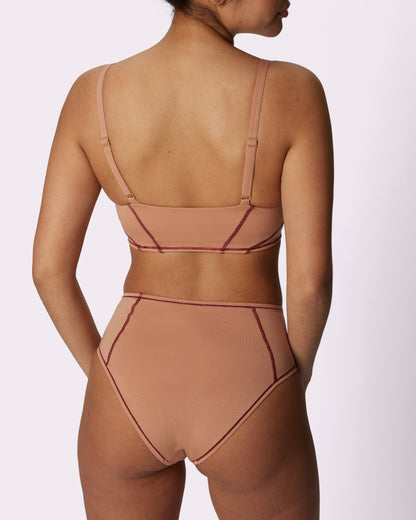Vintage Soft Triangle Bralette | New:Cotton | Archive (Peach Fuzz Pop)