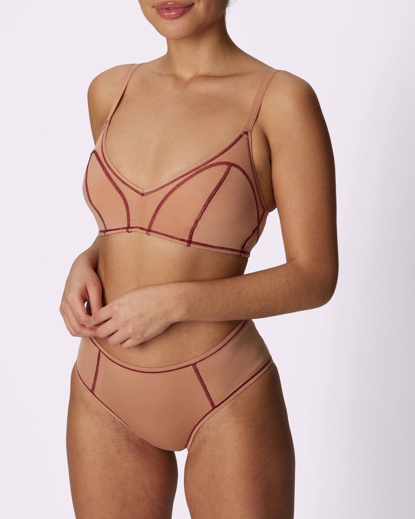 Vintage Soft Triangle Bralette | New:Cotton | Archive (Peach Fuzz Pop)
