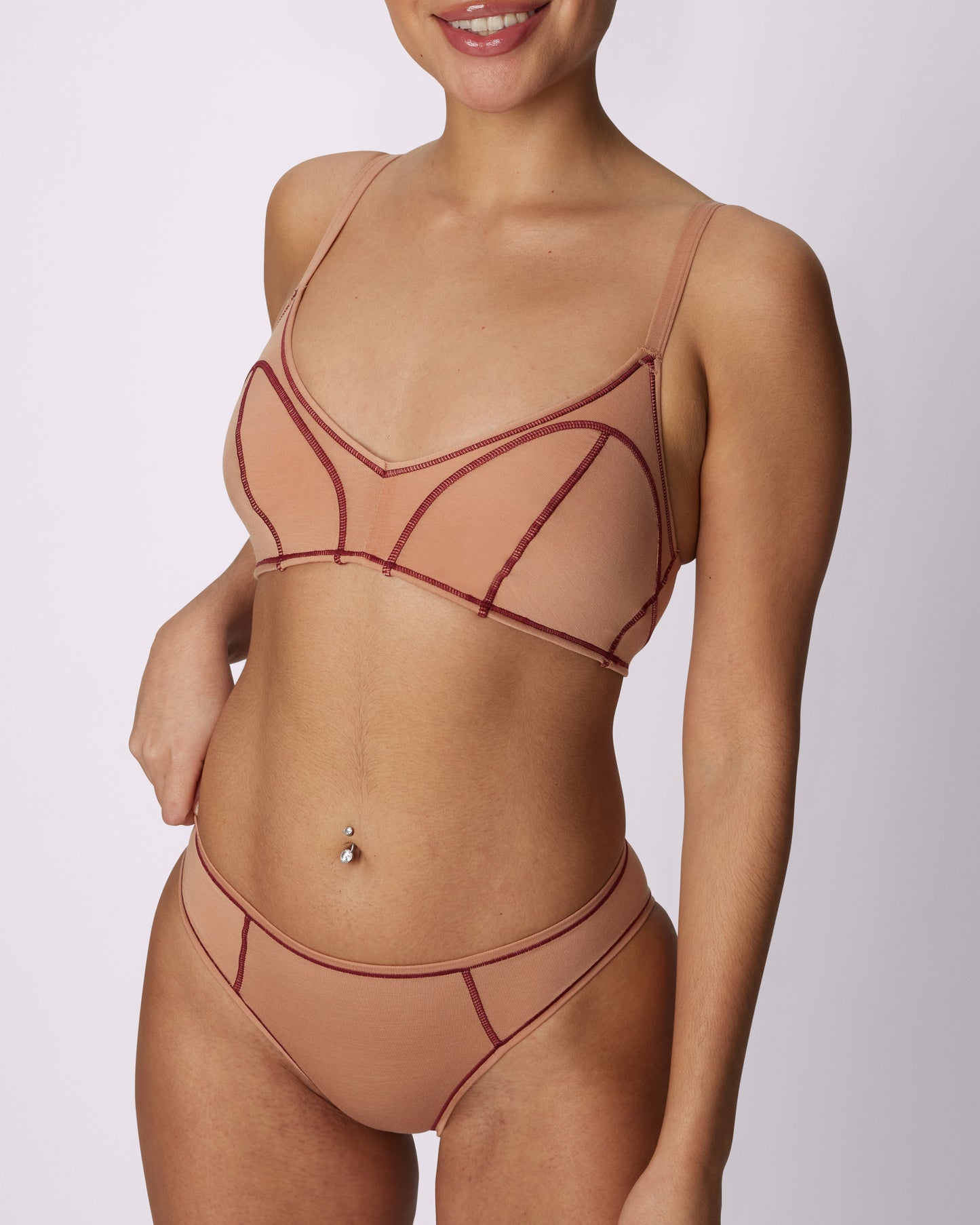 Vintage Soft Triangle Bralette | New:Cotton | Archive (Peach Fuzz Pop)