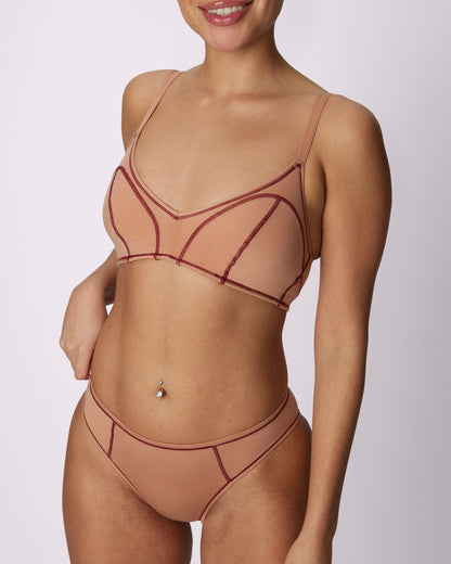 Vintage Soft Triangle Bralette | New:Cotton | Archive (Peach Fuzz Pop)
