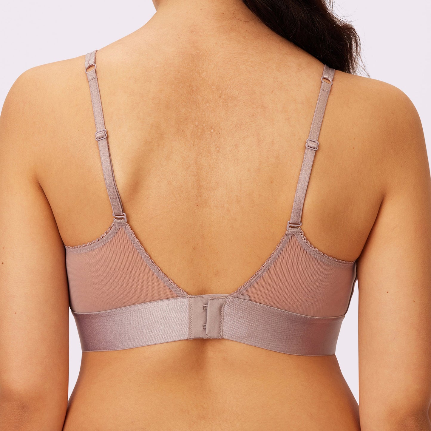 Flirty Lace Touch Triangle Bralette | Silky Mesh | Archive (Sandcastle)