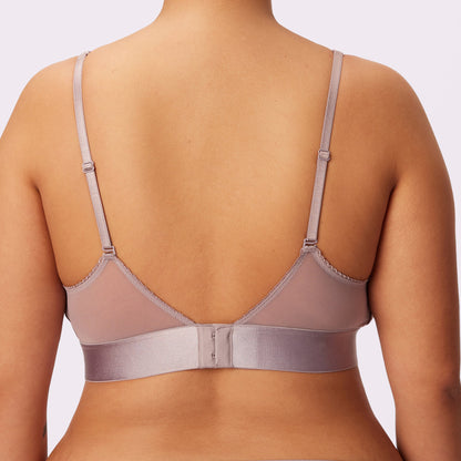 Flirty Lace Touch Triangle Bralette | Silky Mesh | Archive (Sandcastle)