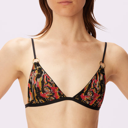 Triangle Bralette Hardware | Silky Mesh | Archive (Bonfire)