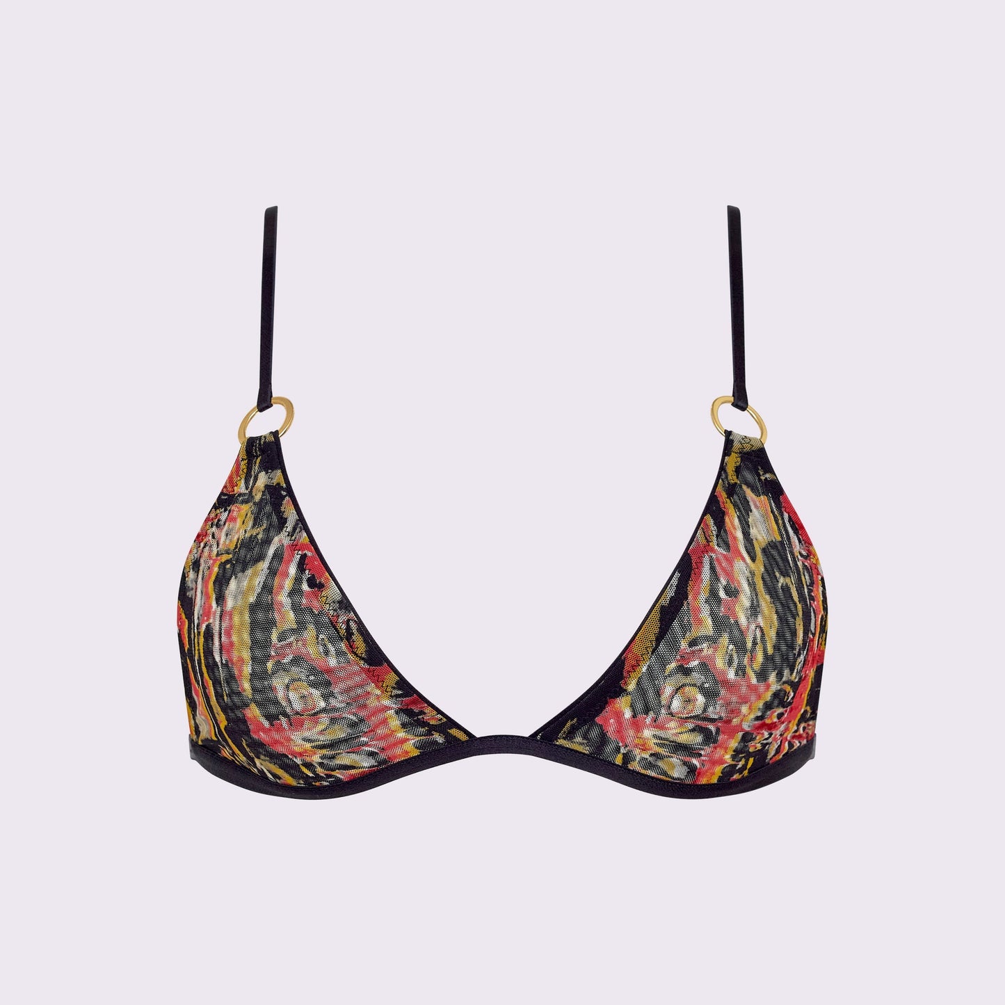Triangle Bralette Hardware | Silky Mesh | Archive (Bonfire)