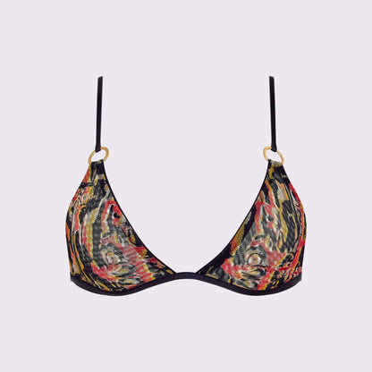 Triangle Bralette Hardware | Silky Mesh | Archive (Bonfire)