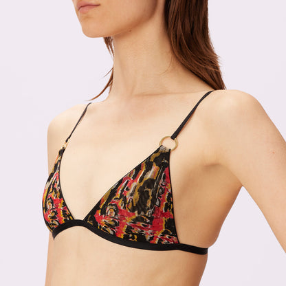 Triangle Bralette Hardware | Silky Mesh | Archive (Bonfire)
