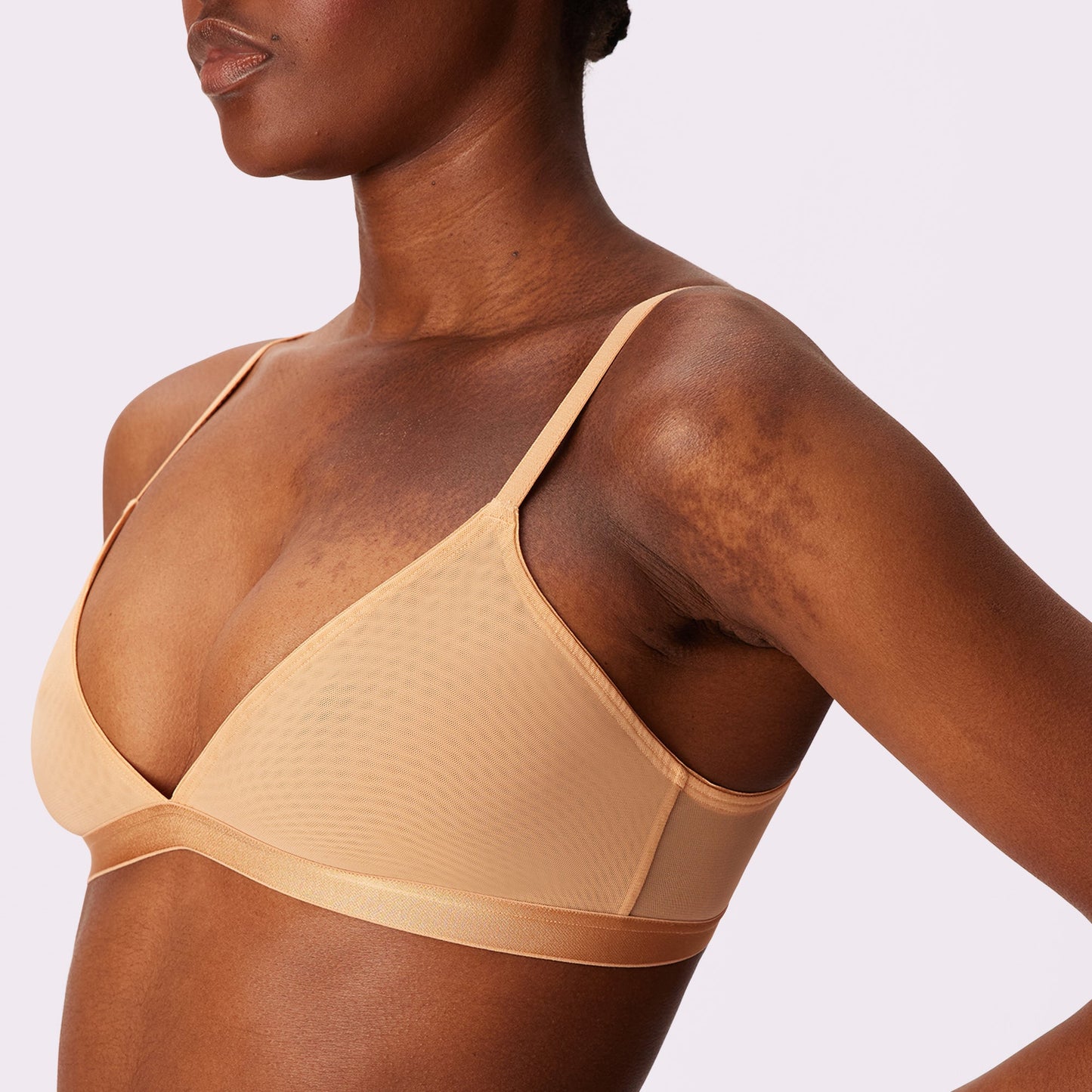 Triangle Bralette | Silky Mesh (Eightball)