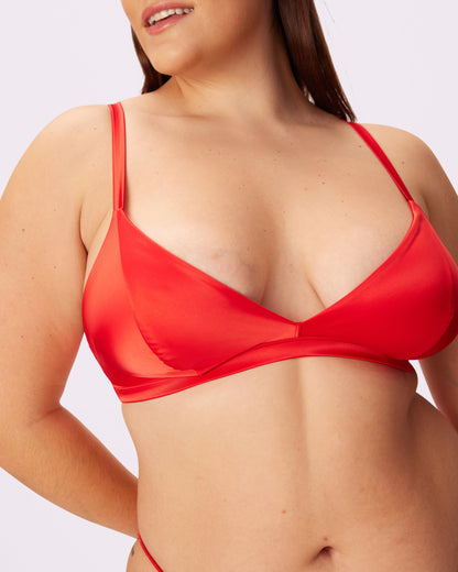 Special Edition Coca-Cola Luminous Glow Triangle Bralette | Glow Satin | Archive (Coca-Cola)