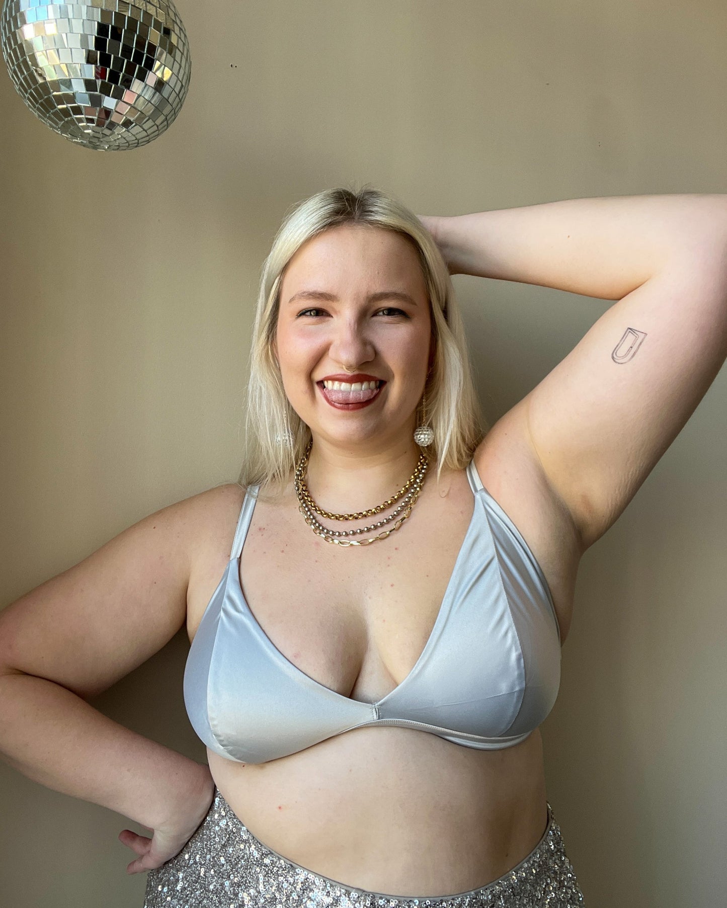 Special Edition Coca-Cola Luminous Glow Triangle Bralette | Glow Satin | Archive (Diet Coke)