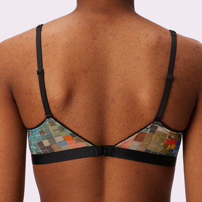 Flirty Lace Touch Triangle Bralette | Silky Mesh | Archive (Disco)