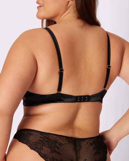 Luminous Lace Triangle Bralette | Glow Satin | Archive (Eightball)