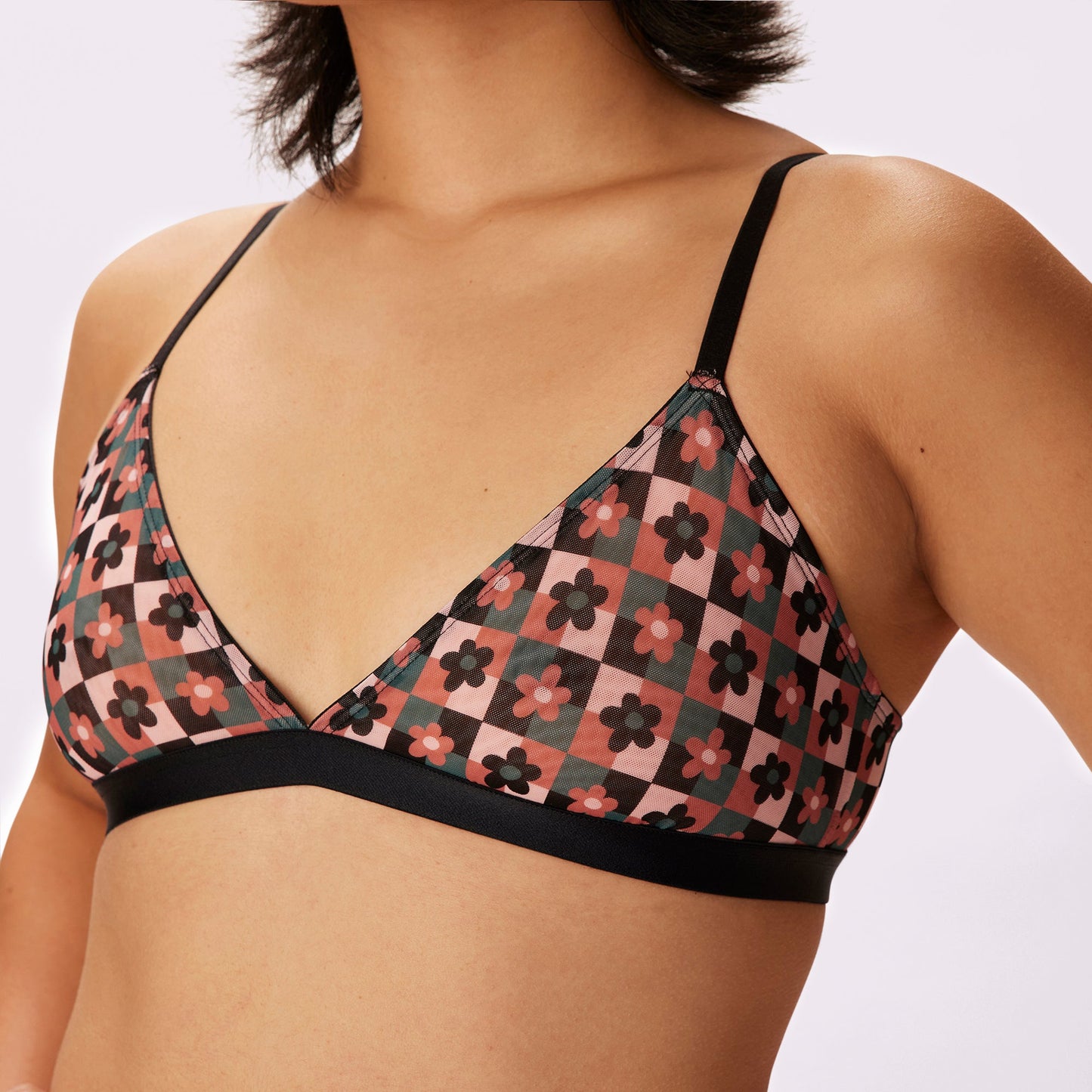 Triangle Bralette | Silky Mesh (Eightball)