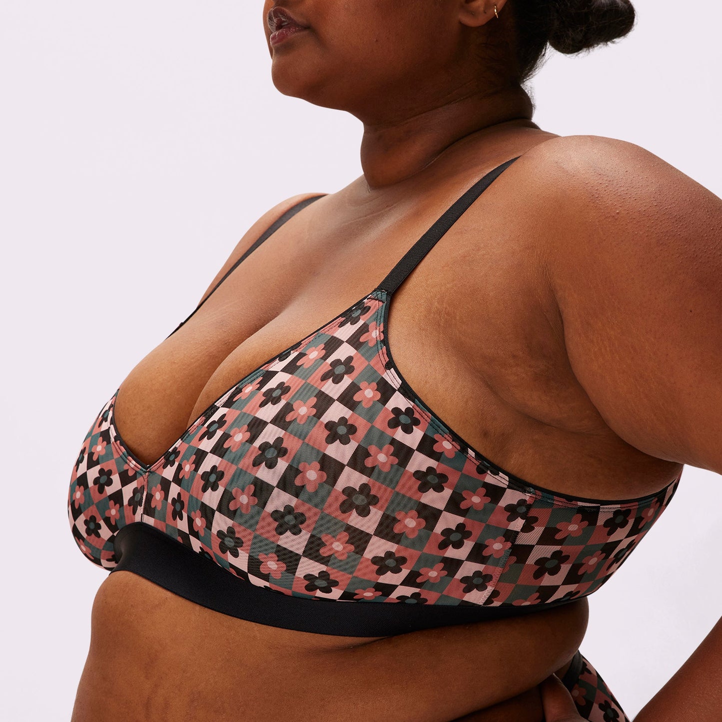 Triangle Bralette | Silky Mesh (Eightball)