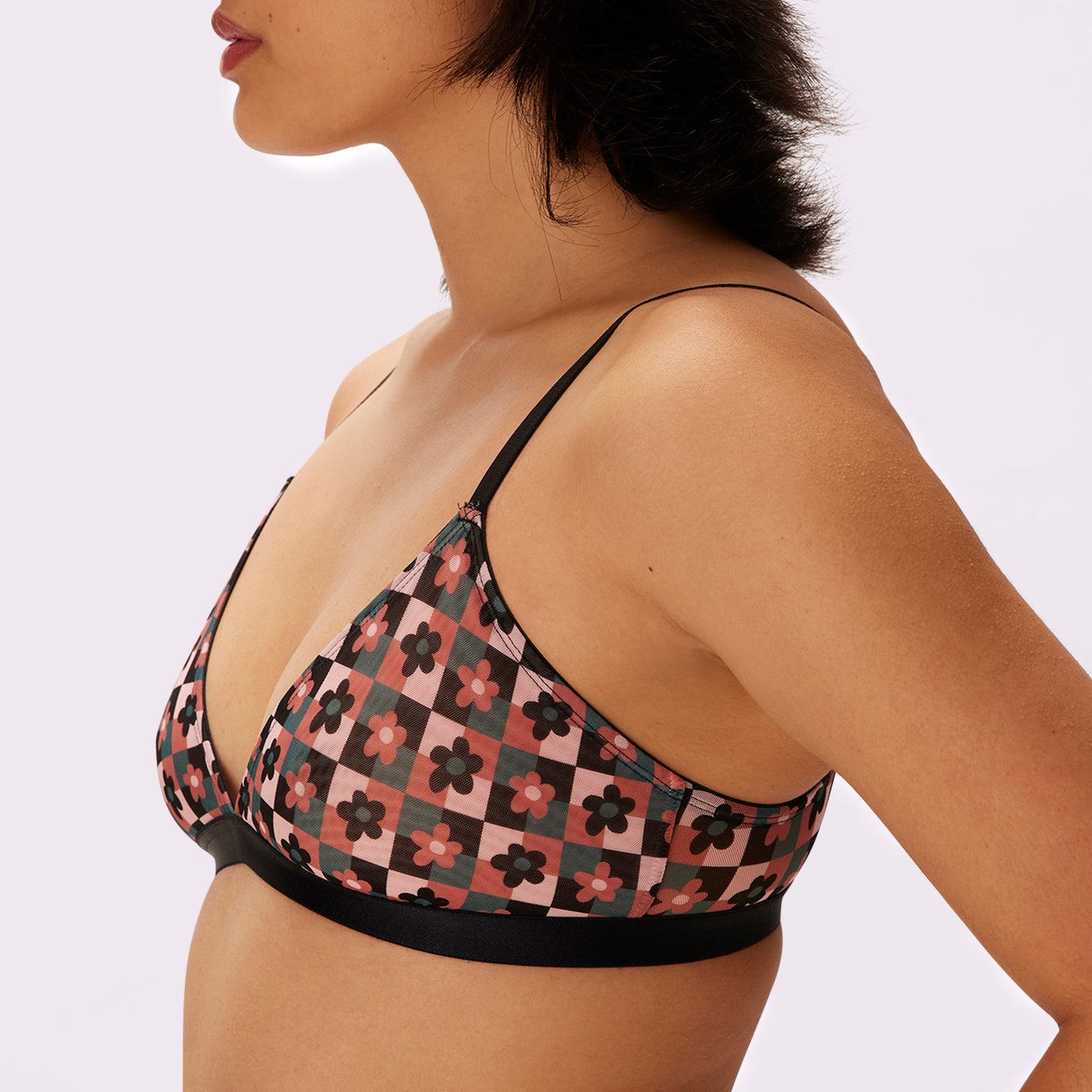 Triangle Bralette | Silky Mesh (Eightball)
