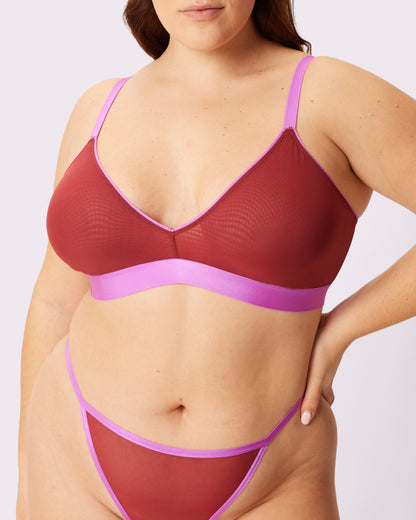 Triangle Bralette | Silky Mesh (Eightball)