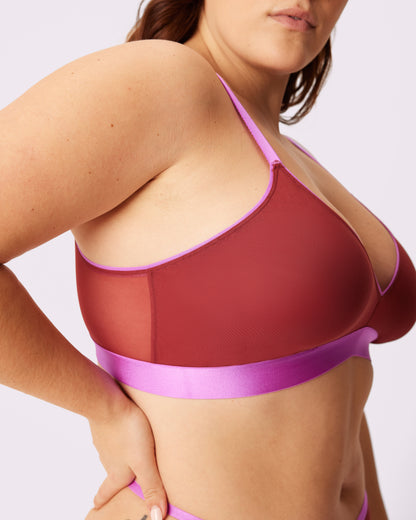 Triangle Bralette | Silky Mesh (Eightball)