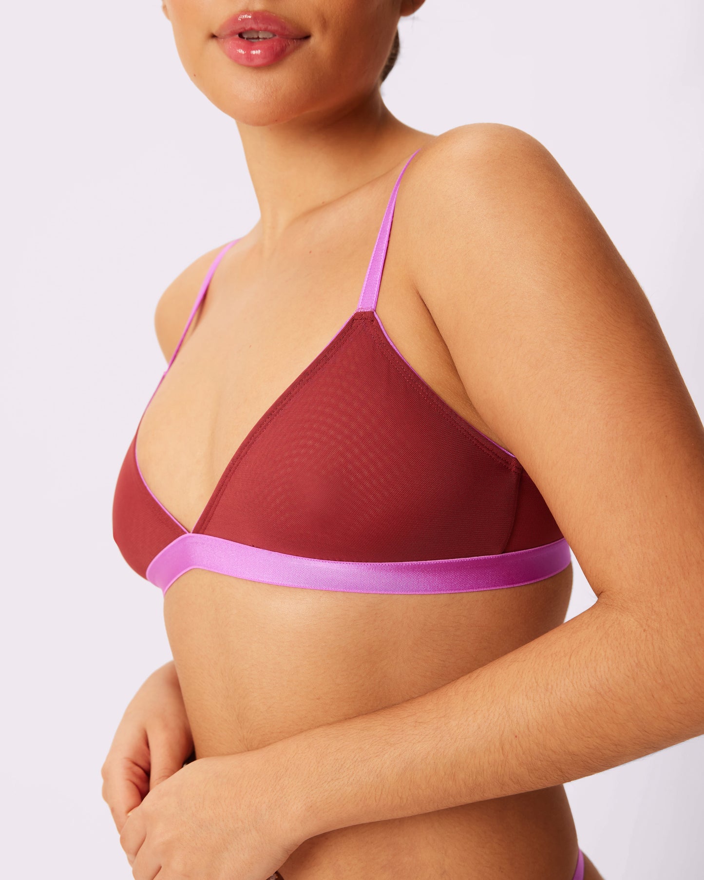 Triangle Bralette | Silky Mesh (Eightball)