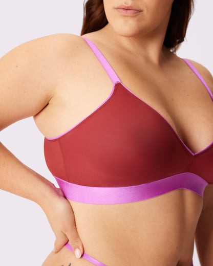 Triangle Bralette | Silky Mesh (Eightball)