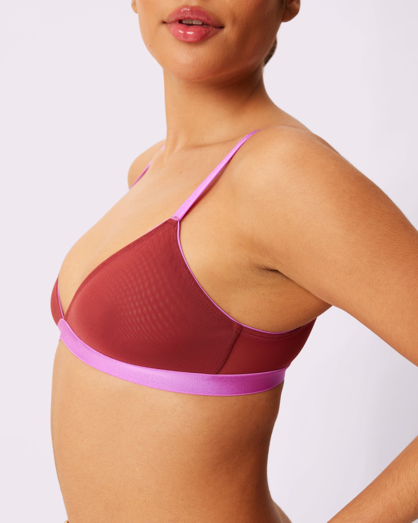 Triangle Bralette | Silky Mesh (Eightball)