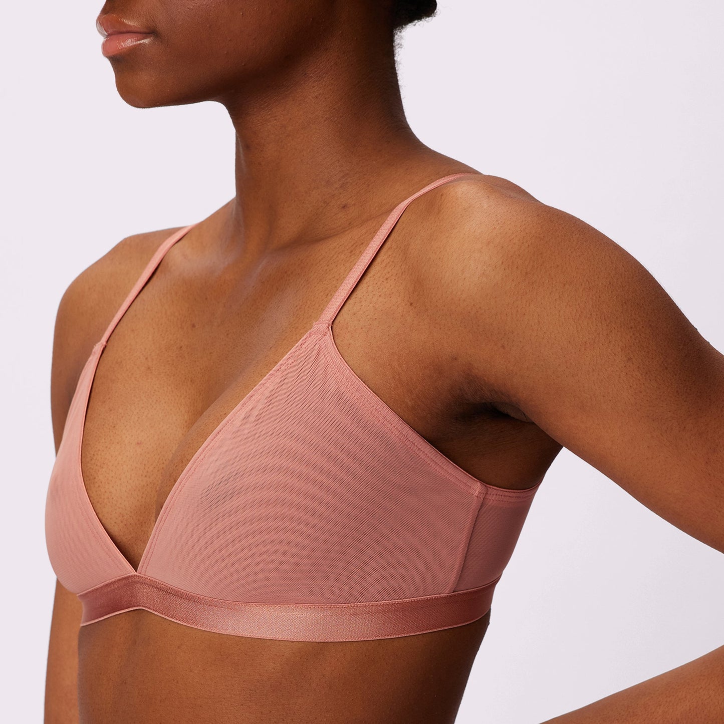 Triangle Bralette | Silky Mesh (Eightball)