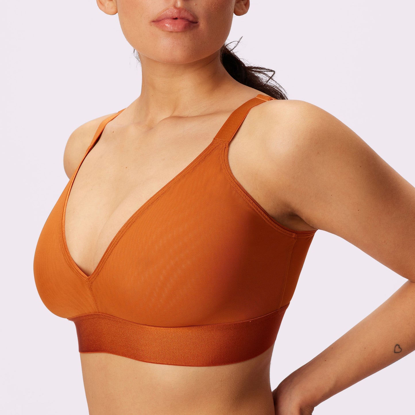 Triangle Bralette | Silky Mesh (Eightball)