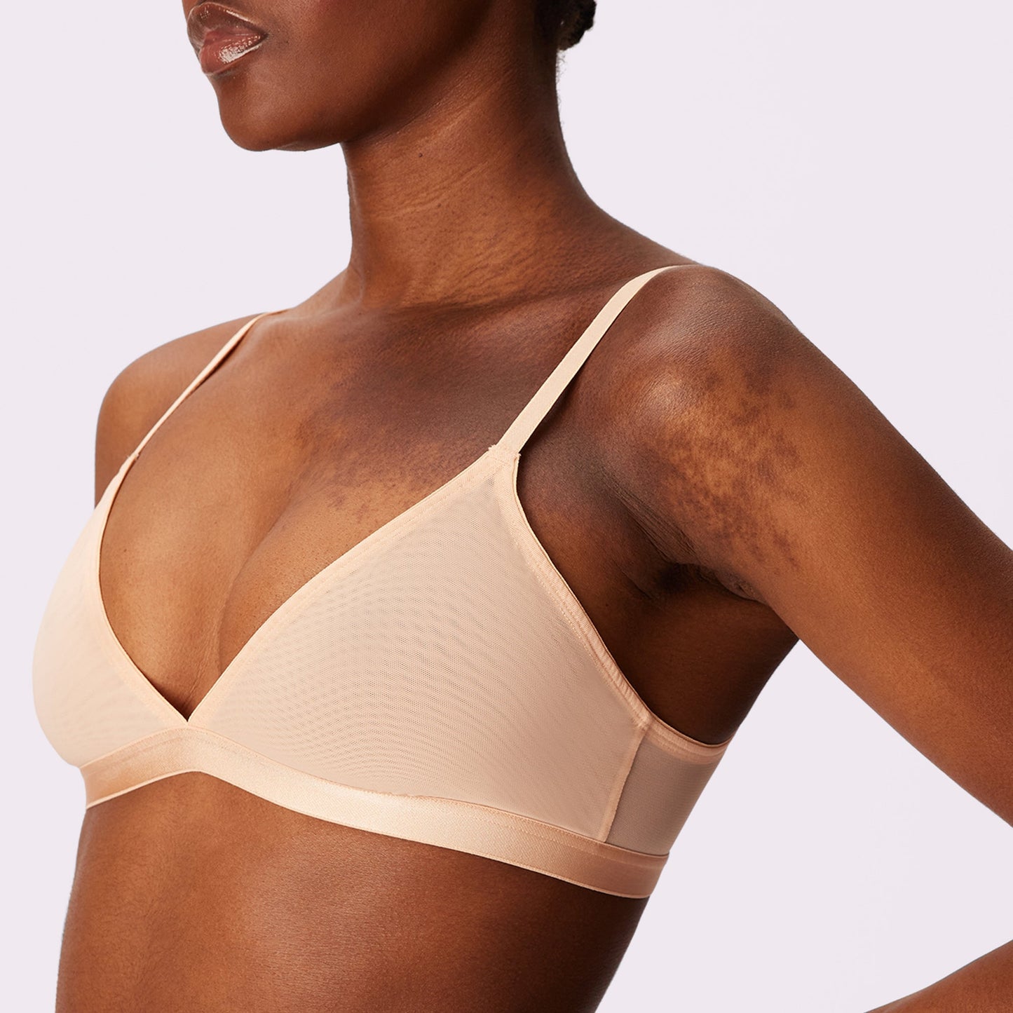 Triangle Bralette | Silky Mesh (Eightball)
