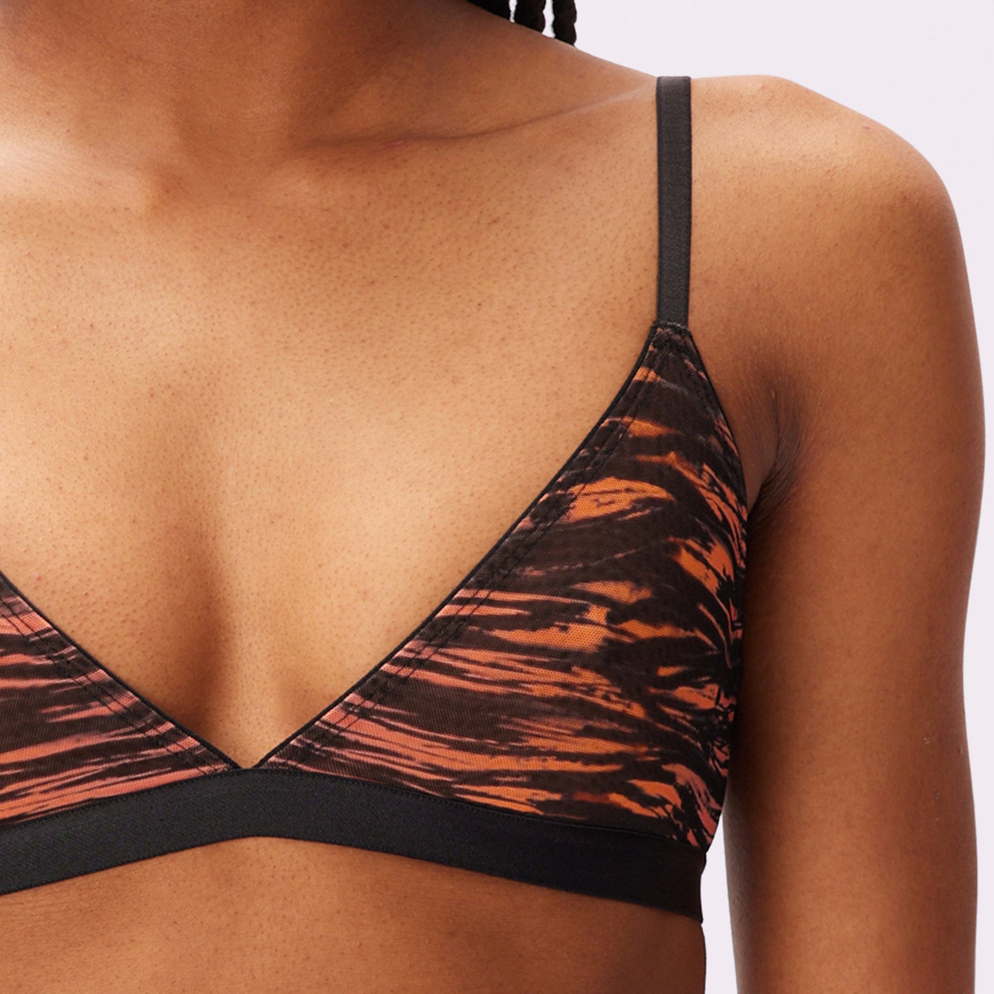 Triangle Bralette | Silky Mesh (Eightball)