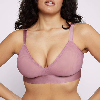 Triangle Bralette | Silky Mesh | Archive (Rose Petal)